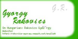 gyorgy rakovics business card